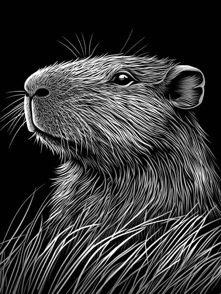 dibujo-capibara-para-colorear-facil
