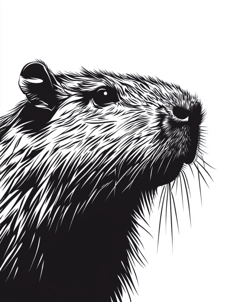 pagina-para-colorear-capibara-kawaii