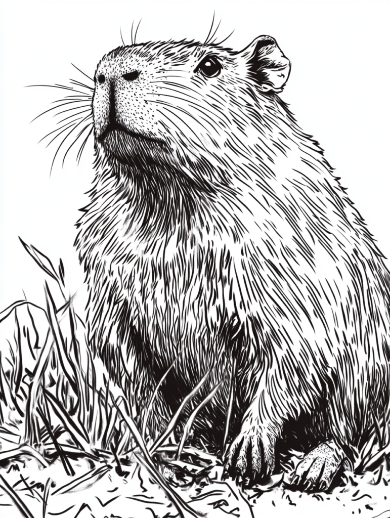 capibara-y-amigos-animales-para-colorear